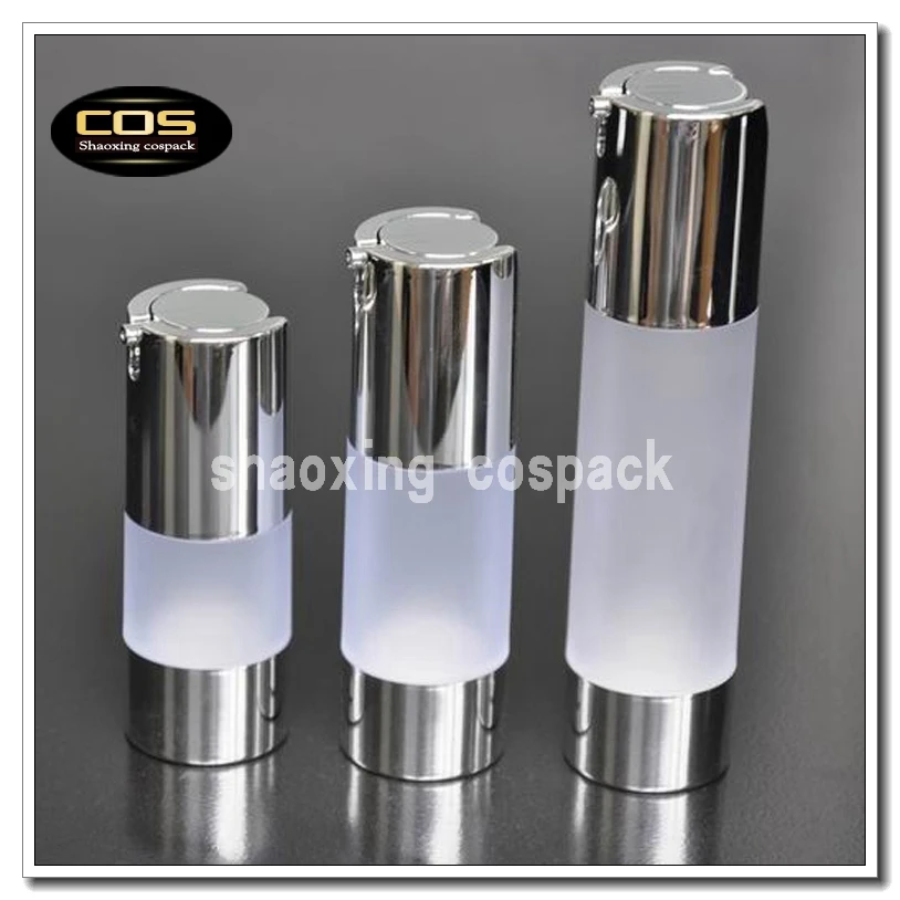 

ZA213-15 ml bottles with airless dispenser, 15ml Round Airless Cosmetic Packaging, Online 15ml airless bottles for sale