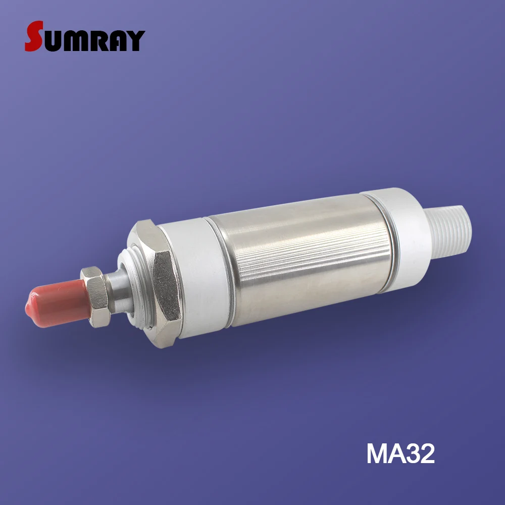 

SUMRAY MA Type Pneumatic Cylinder 32mm Bore 25/50/75/100/125/150/175/200/250/300mm Stroke Stainless Steel Pneumatic Air Cylinder