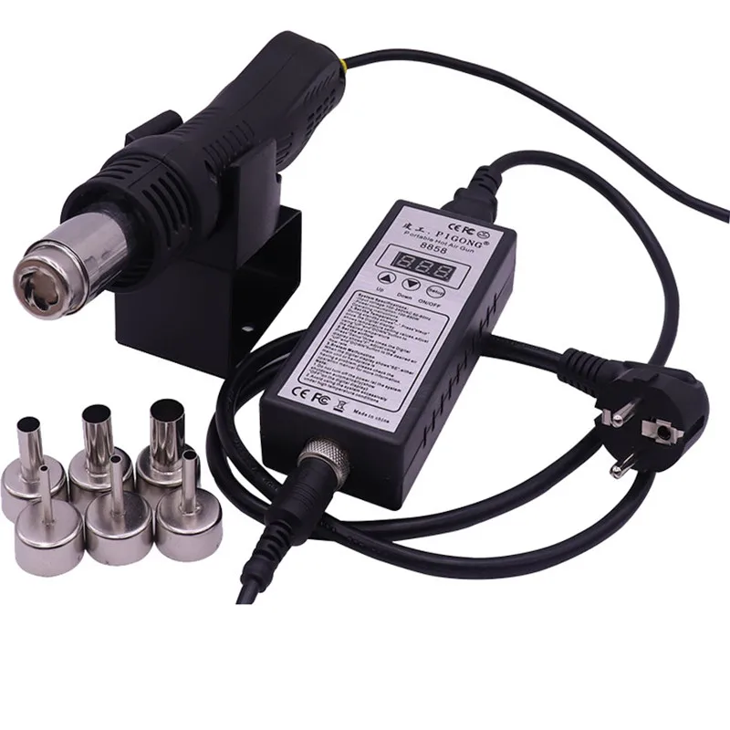 8858 110v220v Rework Solder Station portable mobile phone repair hot air gun desoldering station LED digital display Heat Gun