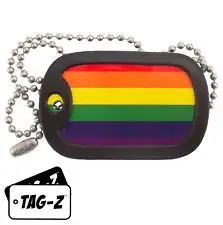 

cheap Military Dog Tag Necklace low price GAY PRIDE FLAG with a Dog Tag Silencer hot sales gay dog tags silencer