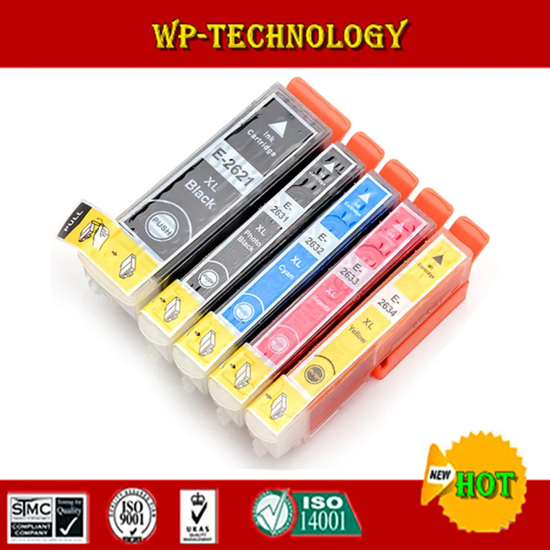 [ Wholesale ] 1Set Compatible Ink Cartridge for 26XL T2621 T2631 For Epson XP-510 XP-605 XP-610 XP-615 XP-700 XP-710 XP-800