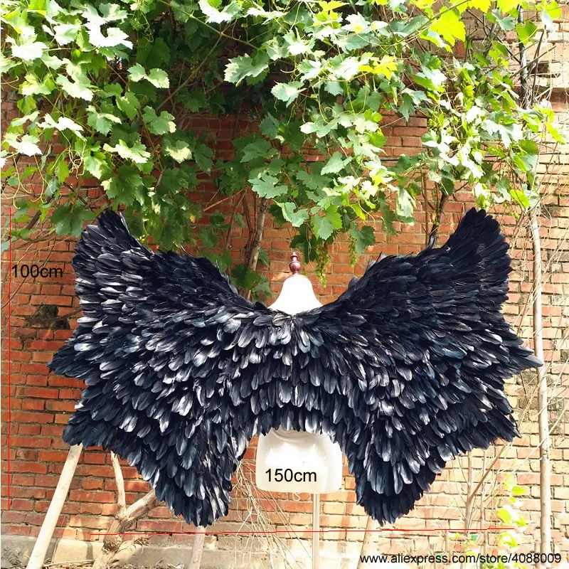 Creative black Devil wings for cosplay Game costumes Vehicle exhibition props fairy wings Bar Halloween deco props