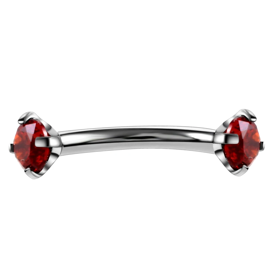 1pc Surgical Steel Eyebrow Gem Curved Ring Eyebrow Pircing Curved Barbell Banana Piercings Body Jewelry Bijoux Earlets