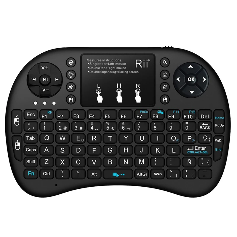 Rii I8 English Wireless Mini keyboard With Touchpad 2.4G Multi-Media Remote Control For Android TV Box PC