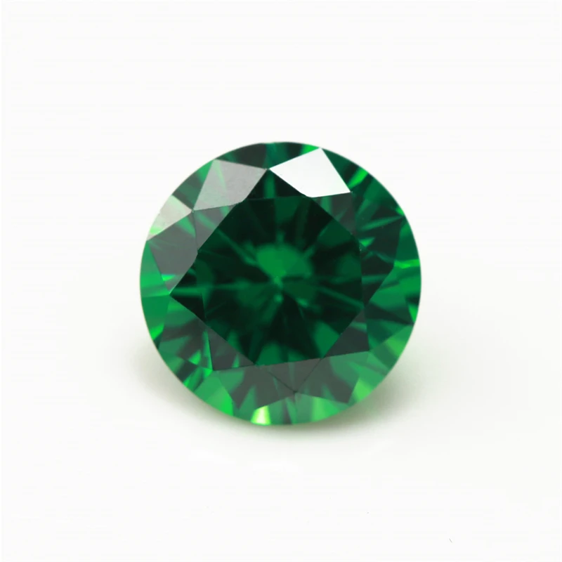 5A Rundschliff Grüne Zirkonia-Steine 3,25mm-10,0mm Lose CZ Synthetische Edelsteine für Schmuckherstellung – Detail 1