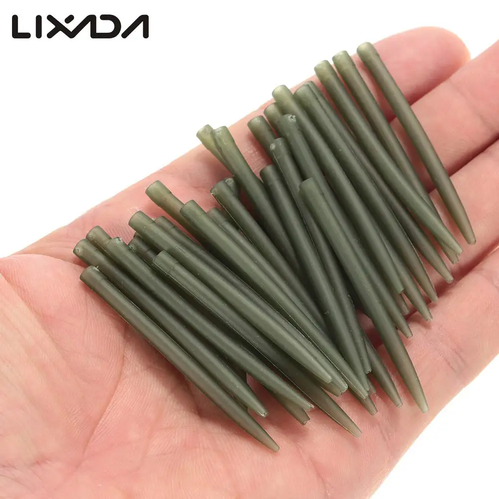 Lixada 30pcs/lot 54mm Anti Tangle Rubber Sleeves Connect with Fishing Hook Carp Coarse for Carp Fishing Accessories