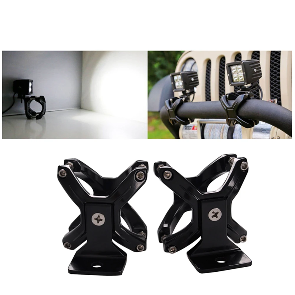 Support de montage pour lampe tubulaire, 2 ou 3 pouces, adapté pour tracteur, bateau, véhicule tout-terrain, 4WD, 4x4, voiture, camion, SUV, ATV, 2 pièces