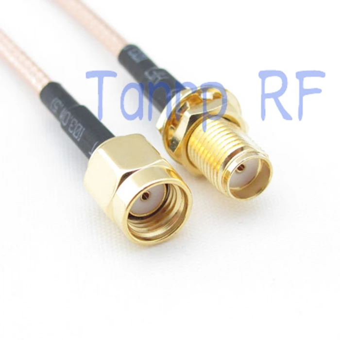 

2PCS 20INCH RP SMA male to SMA female jack RF adapter connector 50CM Pigtail coaxial jumper cable RG316 extension cable