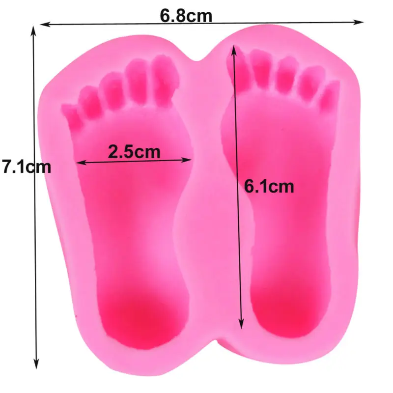 M569 Baby Feet Candle Moulds Soap Mold Kitchen-Baking Resin Silicone Form Home Decoration 3D DIY Clay Craft Wax-Making