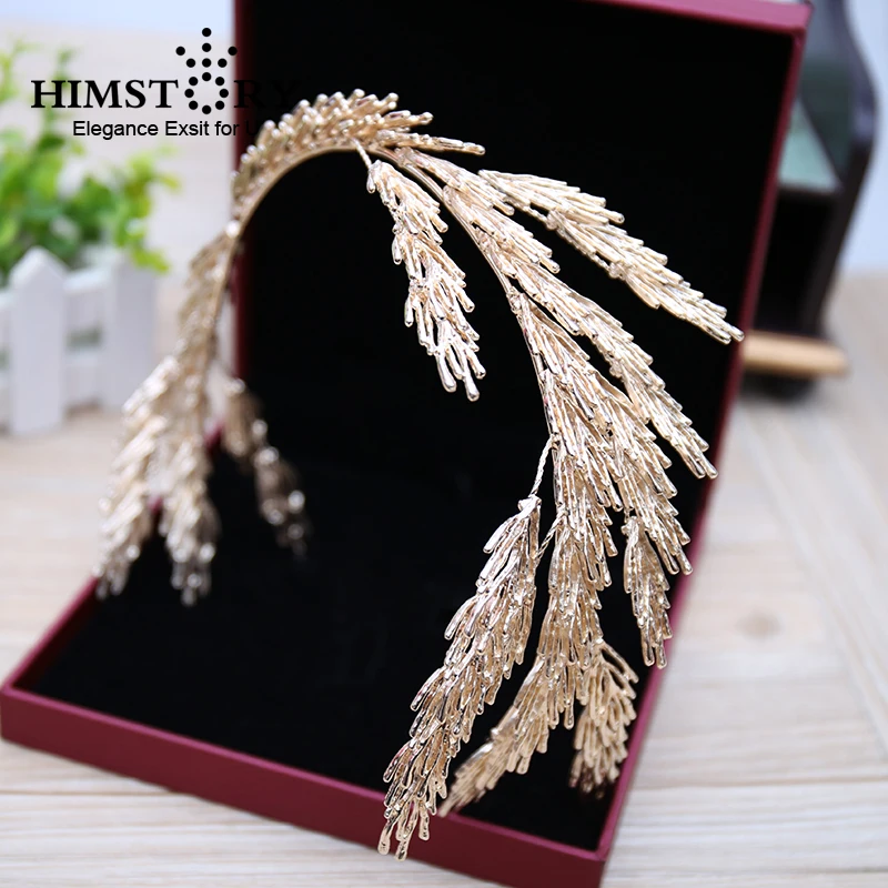 Irregular Baroque Crowns Leaf Headband Hair Jewelry Wedding Accessories Princess Tiara