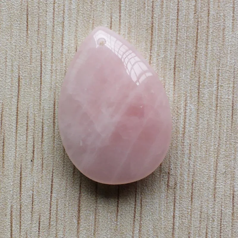Wholesale 4pcs/lot 2019 New Fashion good quality natural stone pink water drop charms pendants for jewelry making free