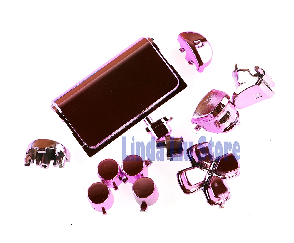 ChengChengDianWan 2 مجموعات/وحدة أزرار كروم ملونة مجموعة أزرار كاملة لوحدة تحكم بلاي ستيشن 4 PS4 #1