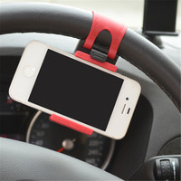 Car Phone Holder Car Steering Wheel Holder Bike Clip Mount Mobile Phone Stand For All Phone Navigation Car Mount Bracket