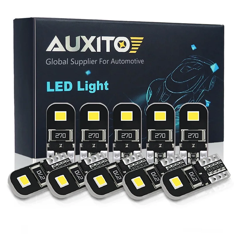 AUXITO 10x W5W T10 LED Canbus Bulb for Alfa Romeo 159 147 156 Giulietta Mito Car Interior Dome Light Reading Lights Error Free