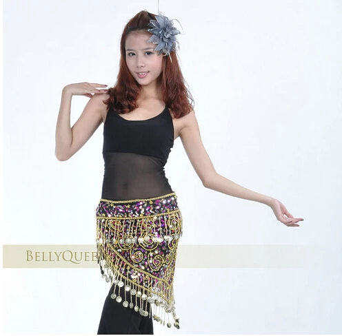 new style High quality women sexy new belly dance waist chain wide belt luxury colorful rhinestones gold tassel coins