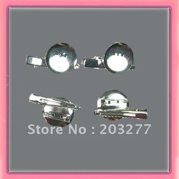 Free shipping!!100pcs/lot 2.3cm metal circle with aligator clip and brooch pin