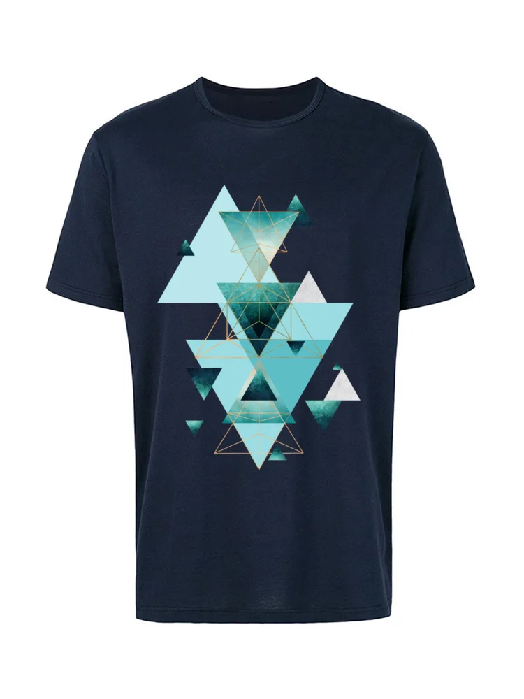 Geometric Compilation Graphic T Shirts Mens Casual Tops & Tees Simple Style Print Cheap T Shirt New Listing Short Sleeve Clothes