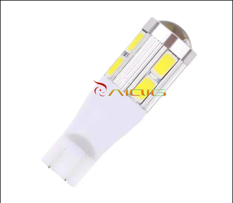 T10 SAMSUNG 5630 Emitter High Power Lamp 10 LED Projector DRL Light Bulbs Xenon White T15 168 921 w5w interior Lights 12V