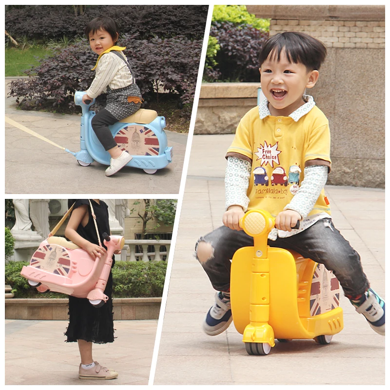 18 inch Lovely animal boy vs girl suitcase Can sit to ride Check box children cute cartoon creative Toy box luggage Gift box