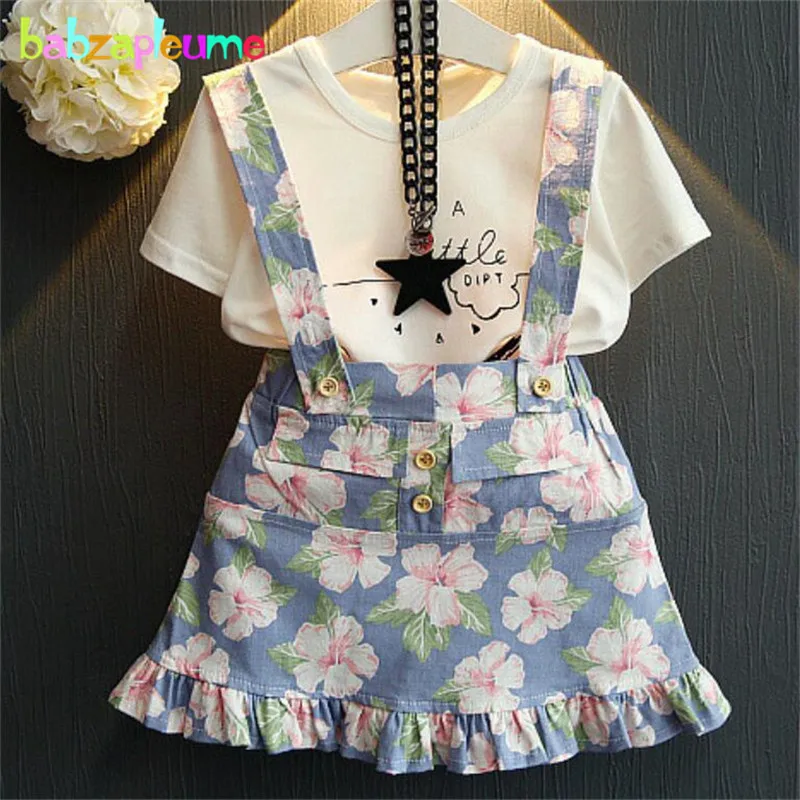 Summer Kid Girl Clothes suits T-shirt+Skirt 2pcs Girl Set Cute Watermelon Print Baby Party Outfits Children Dress 0-7Year BC1332