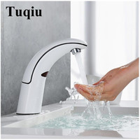 ABS Bathroom Sink Faucet Basin Faucet Automatic Sense Mixer Touch Free Sense white Faucet Automatic Hands Tap fashion