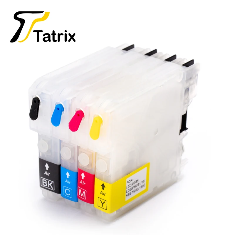 For Brother LC11 LC16 LC38 LC39 LC61 LC65 LC67 LC980 LC990 LC1100 Refillable Ink Cartridge For Brother DCP-J140W/145C/165C/185C