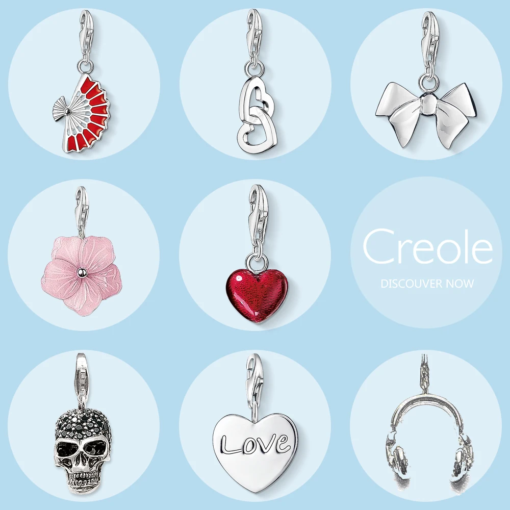 Czerwony Fan serca łuk kwiat czaszka Pave Love Heart zestaw słuchawkowy urok wisiorek, 2019 moda nowy modny biżuteria 925 srebrny prezent