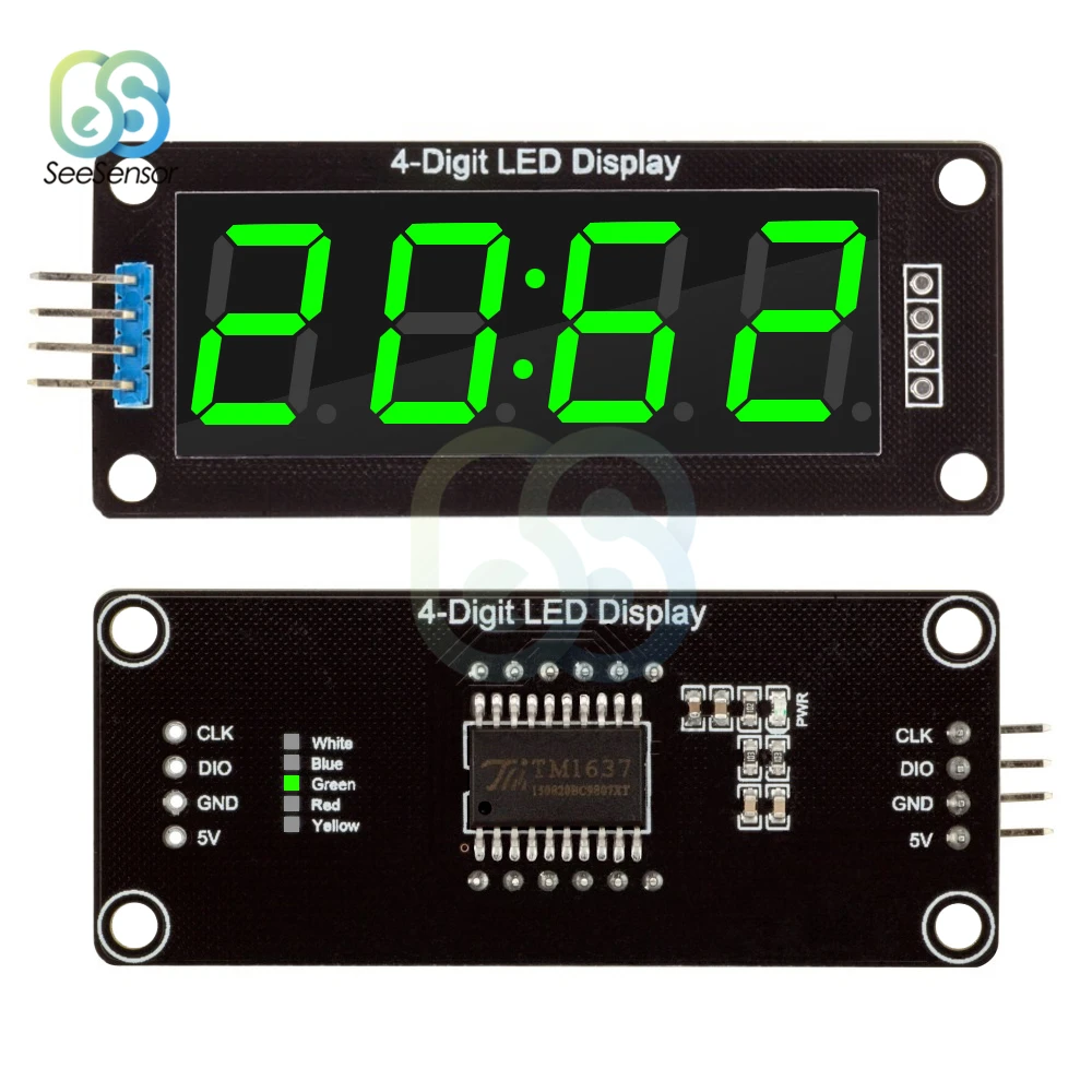 TM1637 Digital Clock Double Dots Module 4-Digit LED Display 0.56