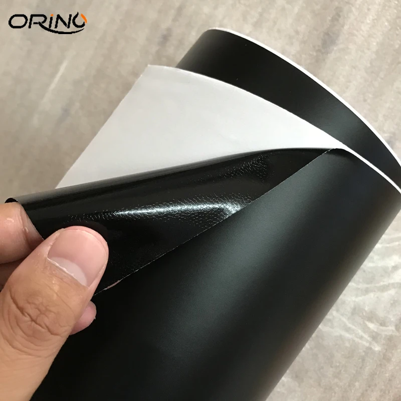 Satin Black Premium Adhesive Vinyl Wrap Film DIY Car Wrapping Foil Sticker with Air Release Bubble Free