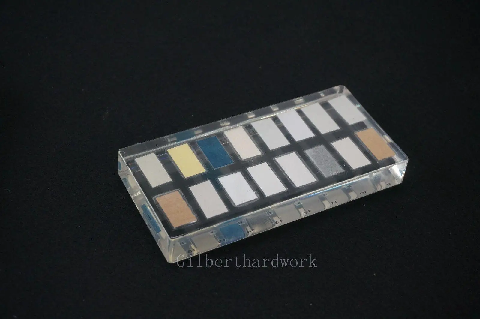 16 arten Von Mustern Proben In Klar Lucite Block Pädagogisches Instrument