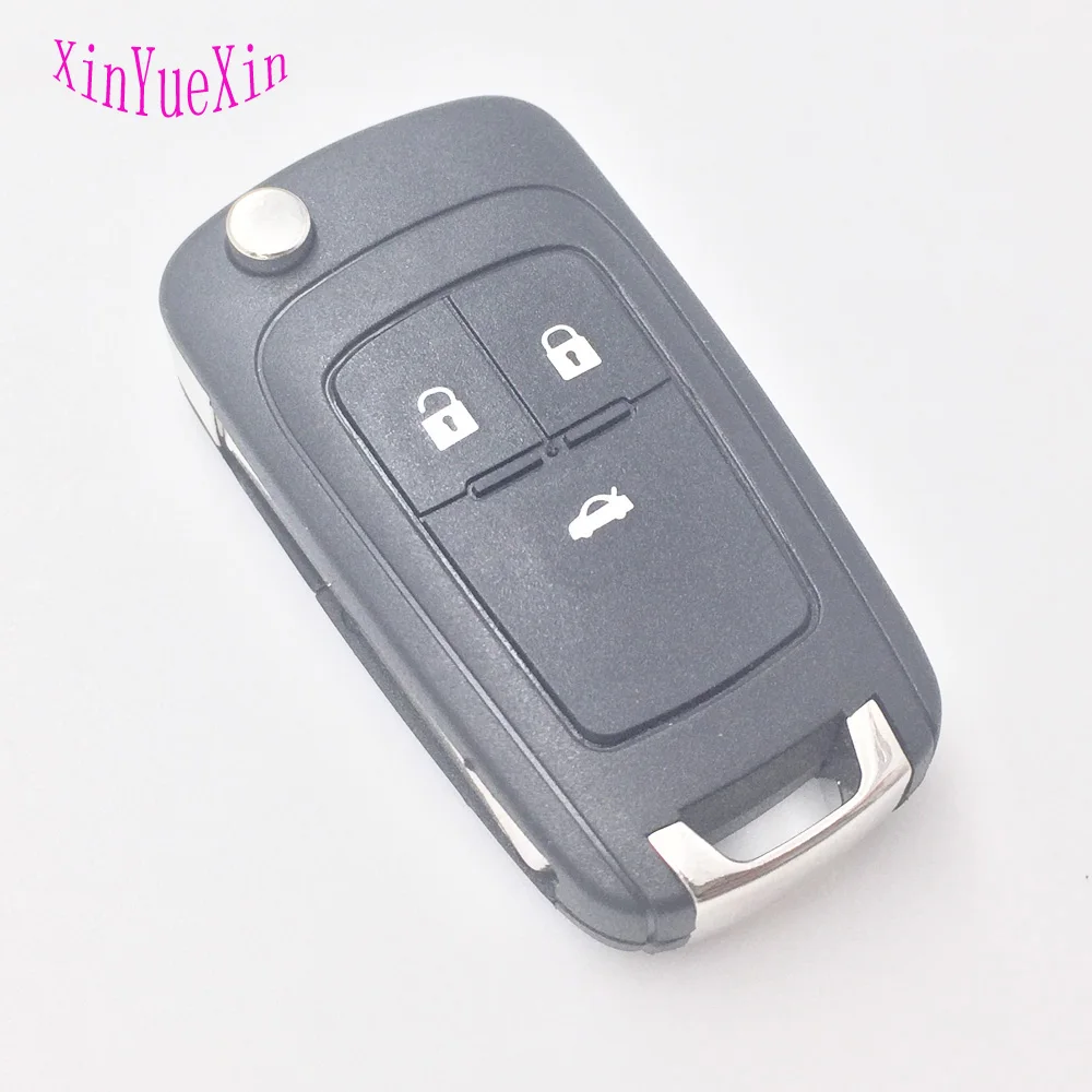 XinYueXin 3Buttons Flip Key For VAUXHALL OPEL Insignia Astra J Zafira C Mokka Corsa E Adam Remote Folding Key Shell 3Button