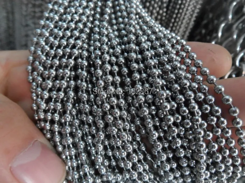 10 meter 2.4mm Beaded Chain Stainless Steel Jewelry Finding Chain in bulk