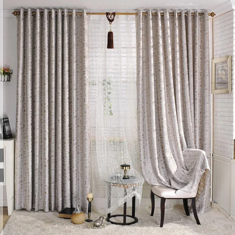 Traditional Chinese Calligraphy Blackout Curtains Chinese characters Tulle Sheer Window Jacquard Curtain Cortinas Rideaux