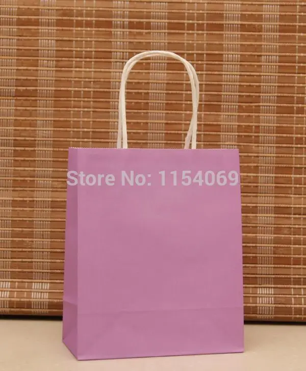 

18x15x8cm 50pcs/lot Purple Paper Hand Carry Bags Recyclable Gift Jewelry Packaging Shopping Bags Paper Gift Bag For Boutique