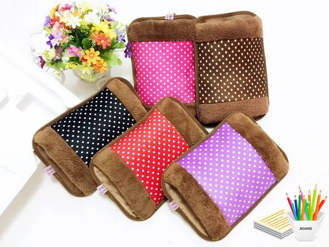 1PC double inserted floral hot water bag double intervene electric charging type hand warmer winter 26x19cm fabric craft E0003