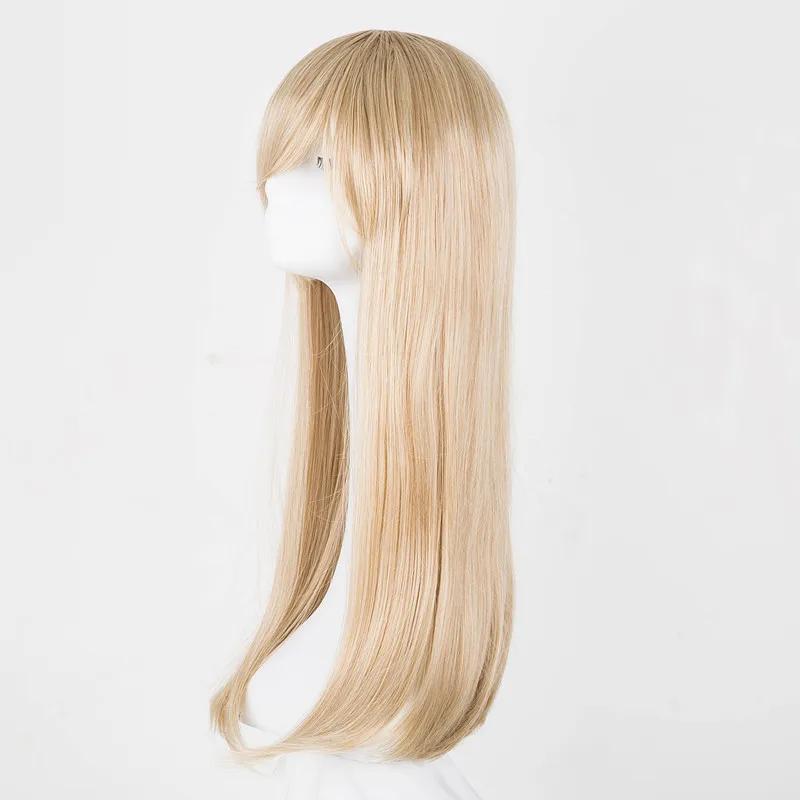 Peluca rubia champán, peluca sintética de cuerpo largo, pelucas marrones onduladas para uso diario, diadema, Cosplay de Lolita, Perruque Femme