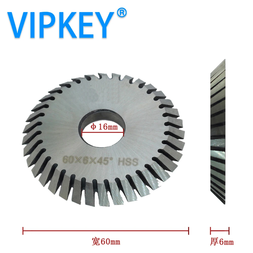 60*6*16mm key cutting machine  universal coarse tooth key cutter saw blade 36 teeth end milling cutter for 238bs key machine