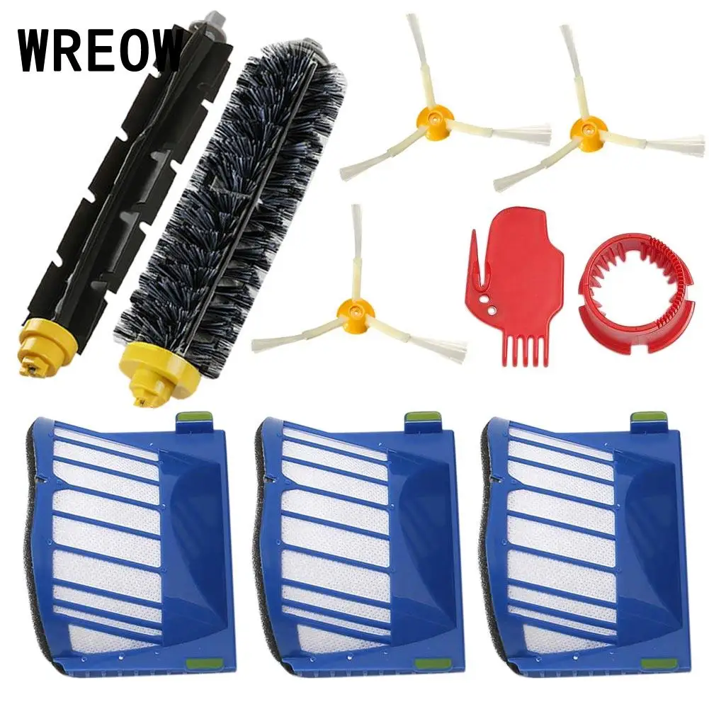 New Flexible Beater Bristle Brush Filter 3 Armed Brush Set Kit Series for 600 610 620 650 accessory Replacment Cleaning Tool