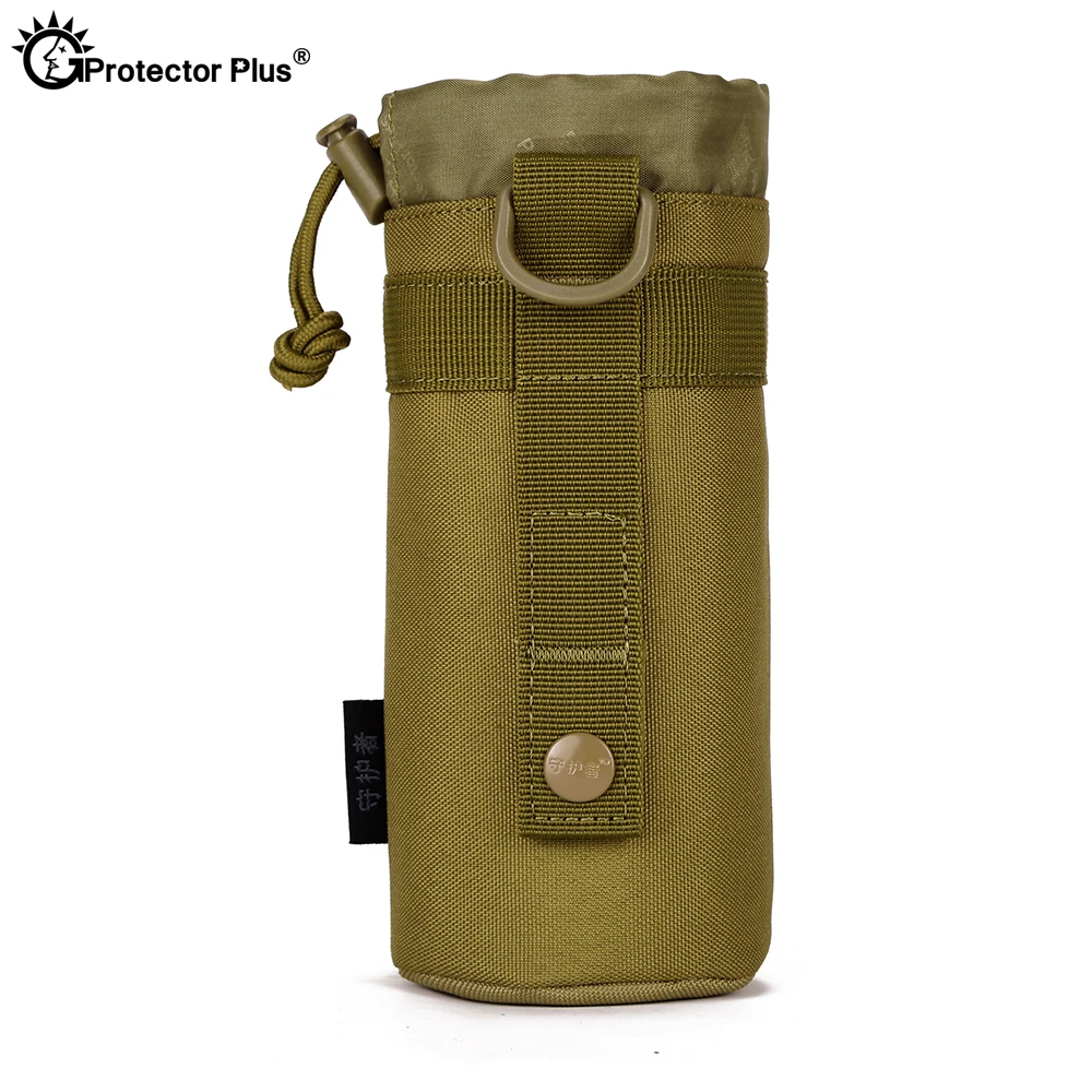 PROTECTOR PLUS taktyczne akcesoria Molle etui na czajnik butelka wody Outdoor Camping Travel polowanie trwała torba na wodę ze sznurkiem