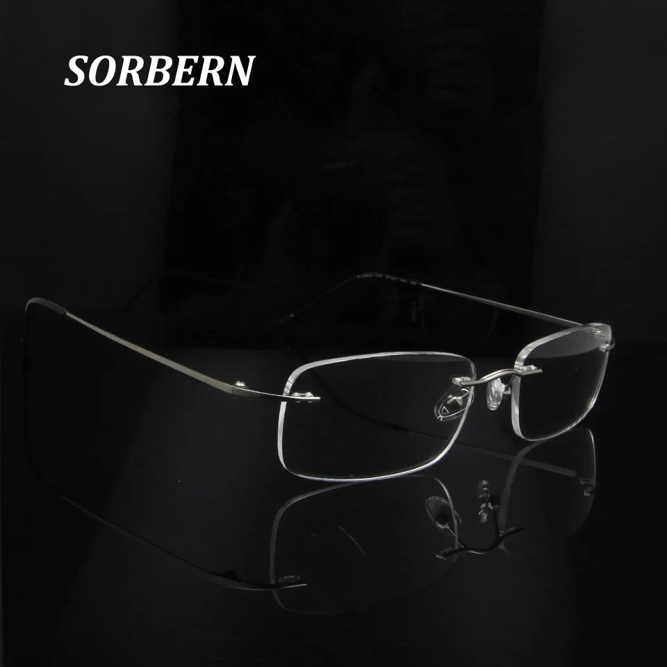 

Ultra-light Rimless Glasses Frame Men Vintage Square Myopia Glasses Women'S Mens Spectacles Frame Eyeglasses Myopic Women