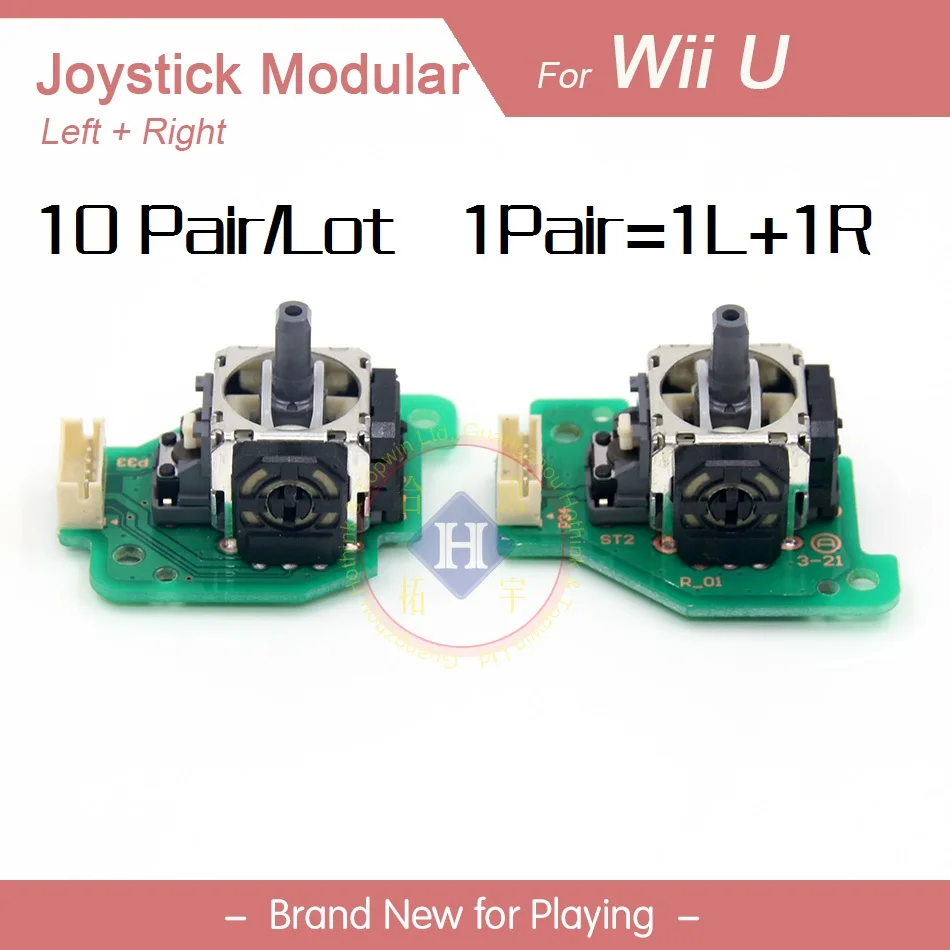 

HOTHINK 10pair Left & Right Joystick Analog 3D Stick PCB Set for Wii U WIIU GamePad Controller repair part