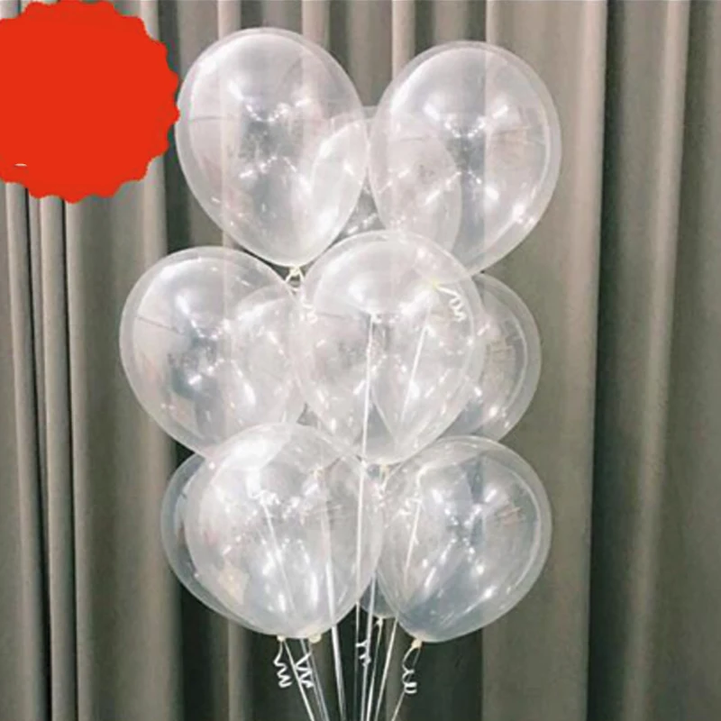 

100Pcs 12inch Clear Balloons Transparent Latex Ballon Helium Wedding Party Brithday Decoration Toys Balls Festive Supplies