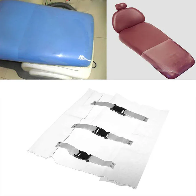 Almohadilla para pies de silla Dental, alfombrilla para asiento Dental, funda a prueba de polvo, herramienta protectora transparente de plástico con