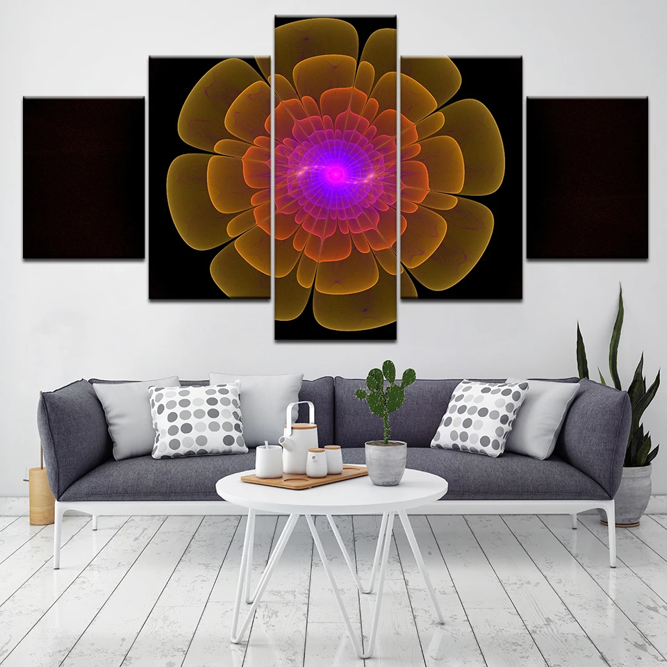 

Colorful flower painting 5 Piece HD Wallpapers Art Canvas Print modern Poster Modular art painting for Living Room Home Decor
