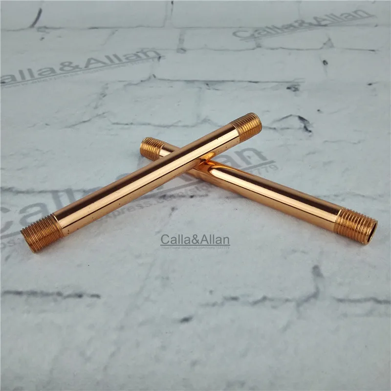 5 Pieces Metal 10cm Straight Both sides Screw Tube M10 for DIY Lighting Extend Arm Lamp Accessories threaded straight tooth tube