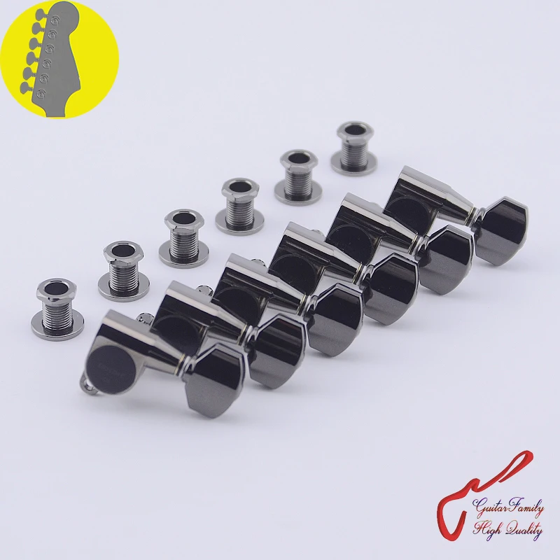 Original Genuine 6 In-line GOTOH SG360-07 Guitar Machine Heads Tuners ( Cosmo Black ) MADE IN JAPAN