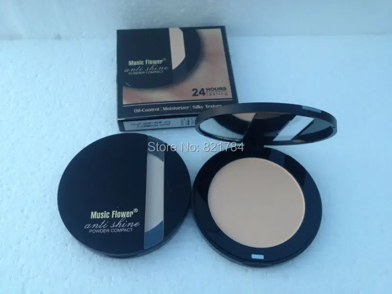 Music flower khoáng ép powdermakeup press powder đường viền nhỏ gọn che khuyết điểm khuôn mặt cơ sở oil-control silky texture 10 gam