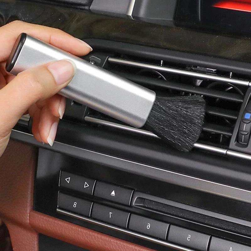 Accesorios de estilismo para coche, cepillo de limpieza de salida de aire acondicionado para coche, panel de instrumentos, hueco de pelo suave,