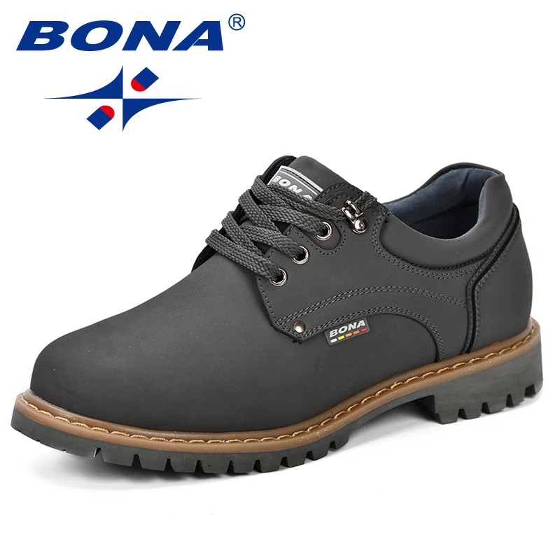 BONA-zapatos informales de cuero para Hombre, calzado de otoño, piel de vaca dividida, Oxfords, Envío Gratis