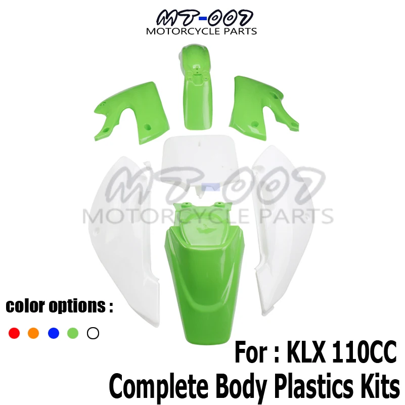 Plastics for Fender Fairing Kit for Kawasaki KLX 110 KX65 110cc PIT Dirt Bike